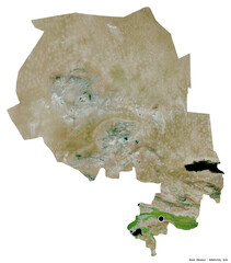 Navoi, region of Uzbekistan, on white. Satellite
