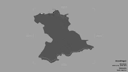 Obraz premium Anzoategui - Venezuela. Bounding box. Bilevel