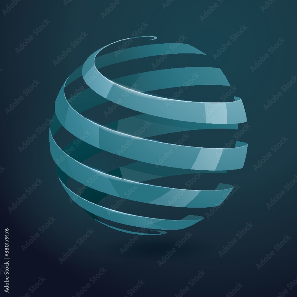 Poster globe logo element