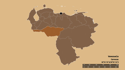 Location of Apure, state of Venezuela,. Pattern