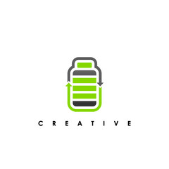 Modern Power Battery Logo Symbol - Modern Energy Application
