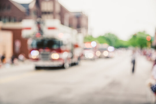 Fire Engine at an American National Day Parade