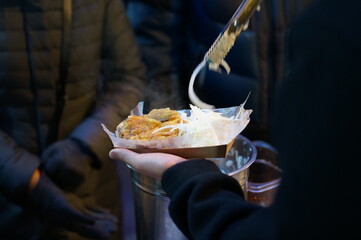 전주 야시장에서 파는 고기육전