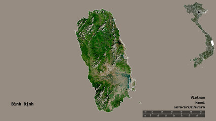 Binh inh, province of Vietnam, zoomed. Satellite © Yarr65