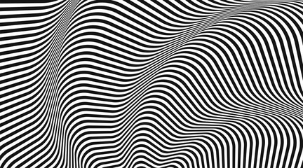 Fototapeta na wymiar Abstract vector striped black and white background