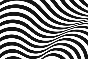Abstract vector striped black and white background
