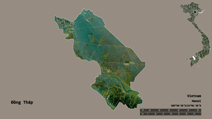 ong Thap, province of Vietnam, zoomed. Satellite © Yarr65