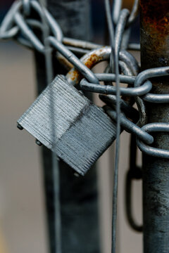 Padlock and chain.