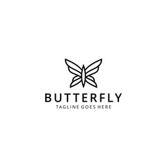 Creative modern beauty Butterfly logo template Vector illustration