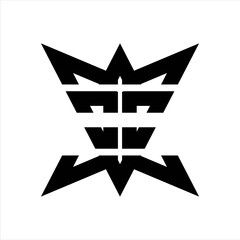 OO Logo monogram with crown up down side design template