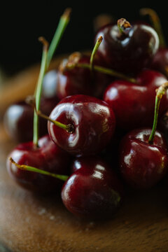 Ripe cherries.