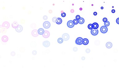 Light Pink, Blue vector template with circles.