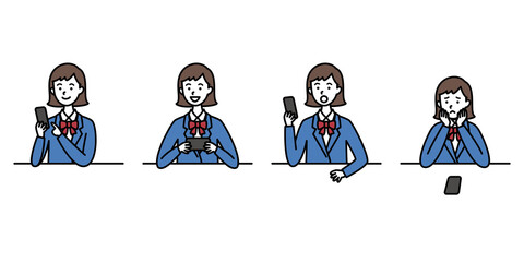 女子中高生とスマホ