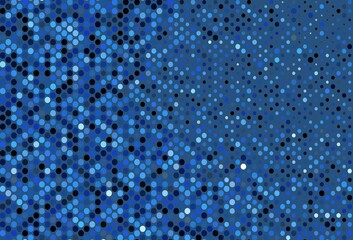 Naklejka na ściany i meble Dark BLUE vector pattern with spheres.