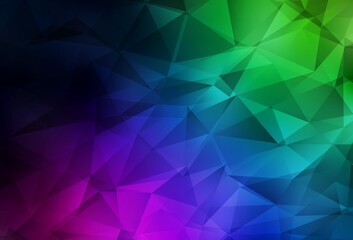 Dark Multicolor vector polygonal background.