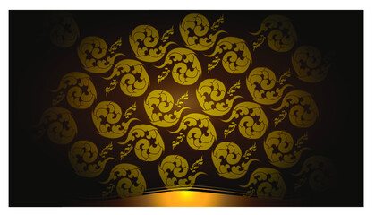 Background elegant creative Thai Pattern gold modern.