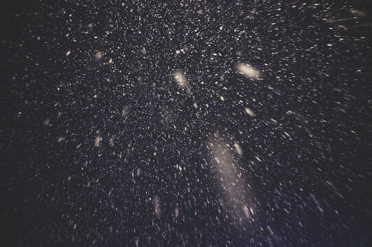 Revelstoke snowfall at night