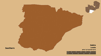 Southern, province of Zambia, zoomed. Pattern