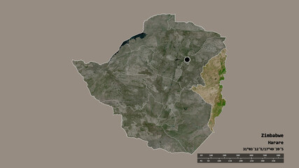 Location of Manicaland, province of Zimbabwe,. Satellite