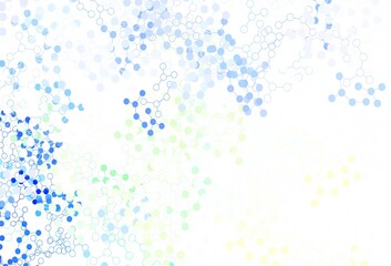 Light Green, Yellow vector pattern with artificial intelligence network.
