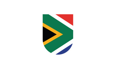 South Africa flag shield vector illustration