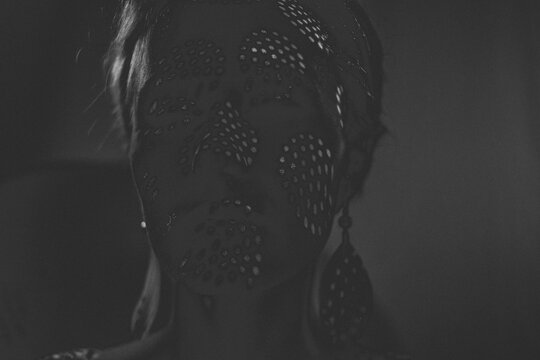 weird black and white portrait