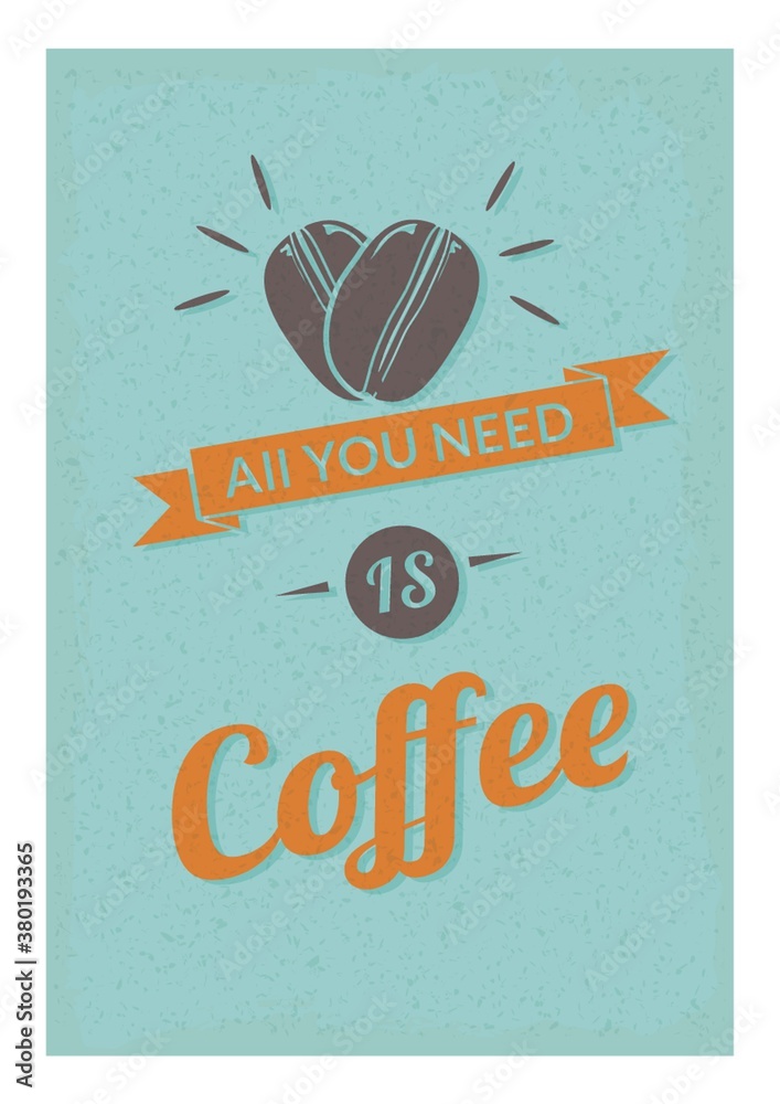 Poster Coffee quote design