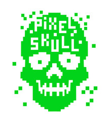 Obraz premium pixel skull, vintage design t shirts