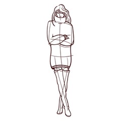 fashion model sketch