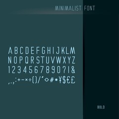 minimalist font set