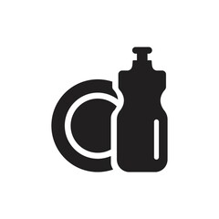 dishwasher detergent with a plate