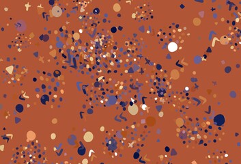 Light Pink, Yellow vector texture with abstract forms.