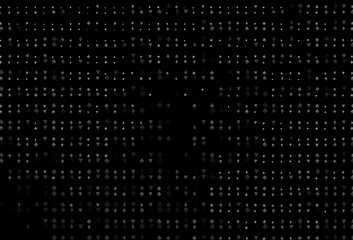 Dark Silver, Gray vector pattern with symbol of cards.