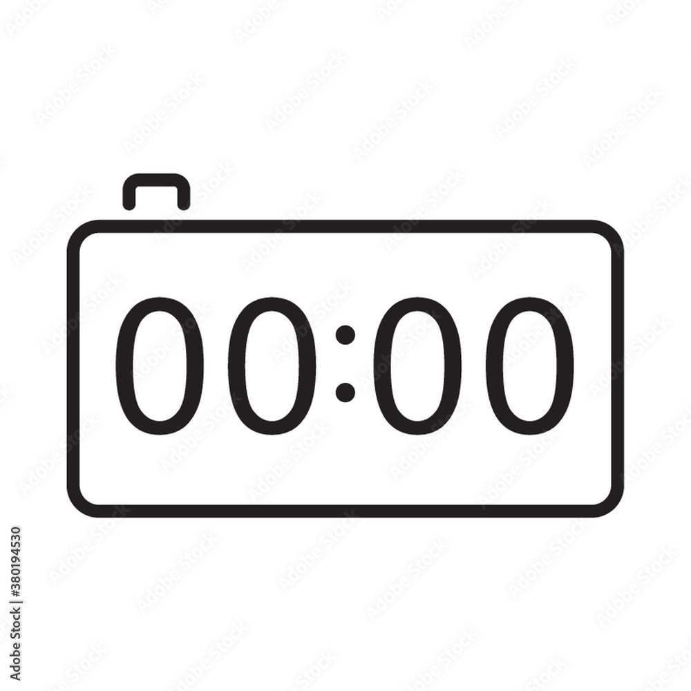 Poster digital clock icon