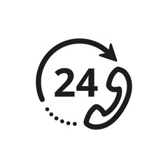 24 hours customer service icon