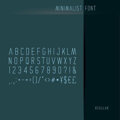 minimalist font set