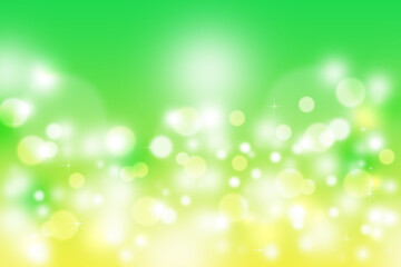 Obraz premium 緑色のキラキラした玉ボケ背景