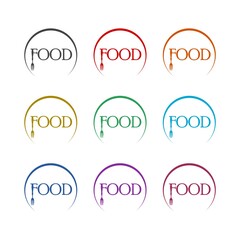 Food icon, color set