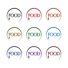 Food icon, color set