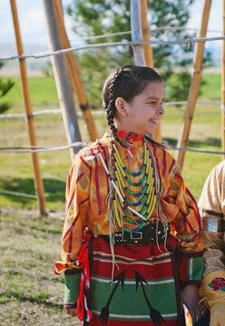 A young Native American boy smiling