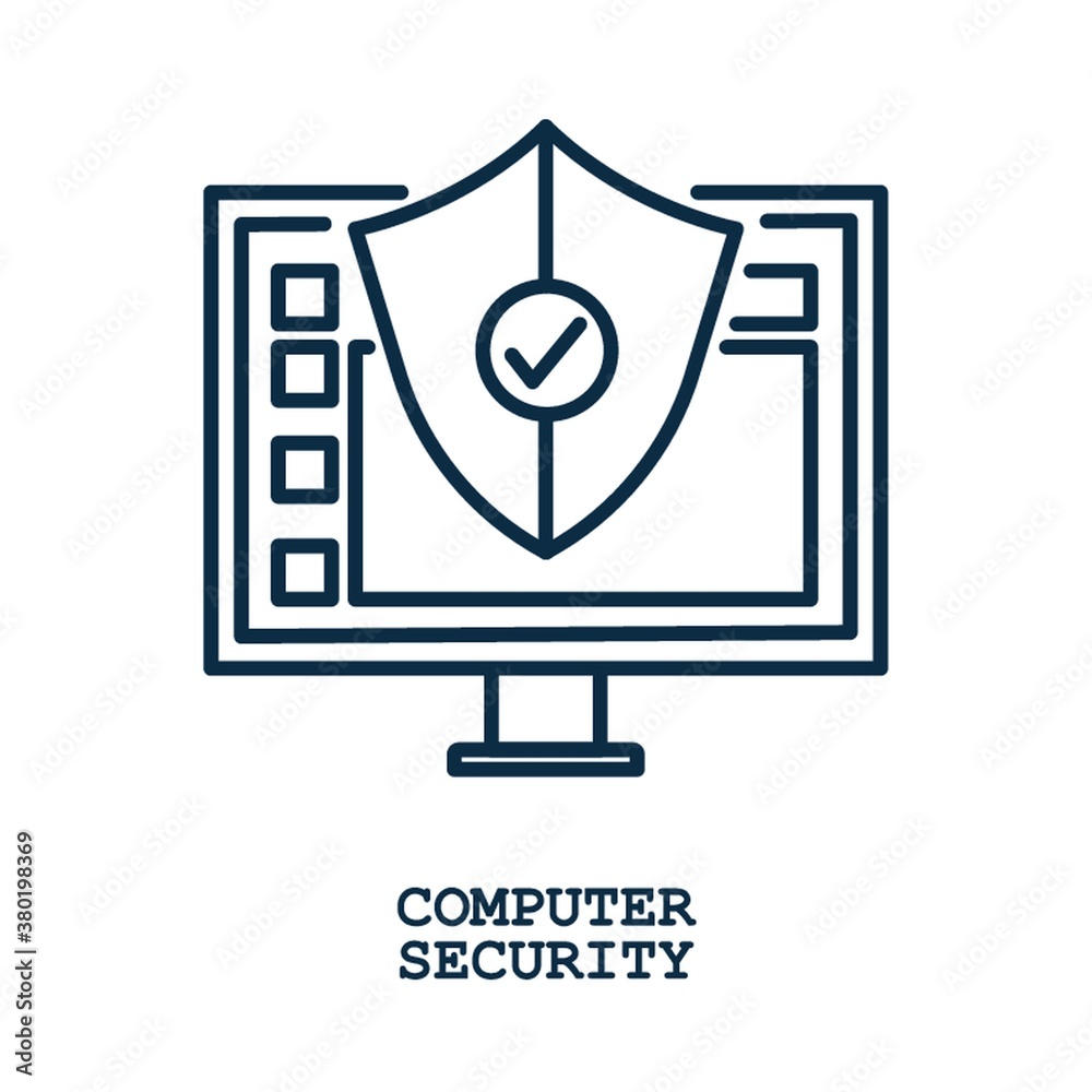 Sticker computer security concept