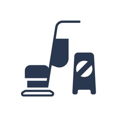 Electric mop and caution floor stand