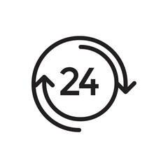 24 hours icon.