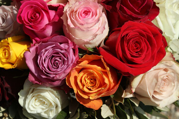 A Bouquet of wonderful different colored Roses