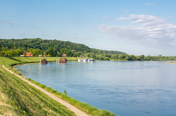 View to the Vistula River and it's banks in summer, Kazimierz Dolny, Poland