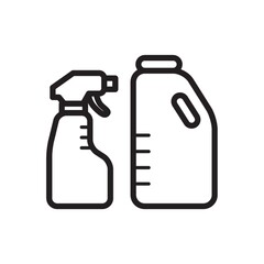 Spray bottle and detergent