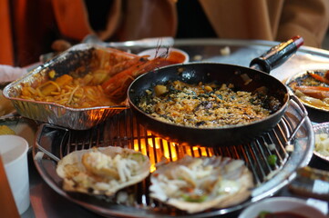 조개구이 후 볶음밥