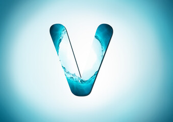 letter of water alphabet, alphabetic water letters, letter a to z and 1 to 0 illustration