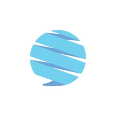 Globe logo element with abstract concept