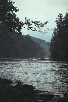 View From a Beach of a River Downstream